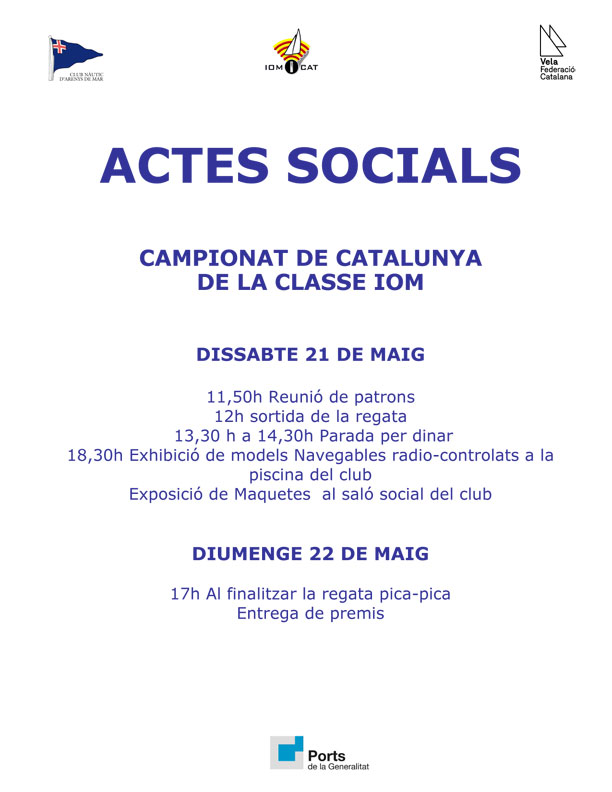 Campionat de Catalunya Arenys 2011 - programa