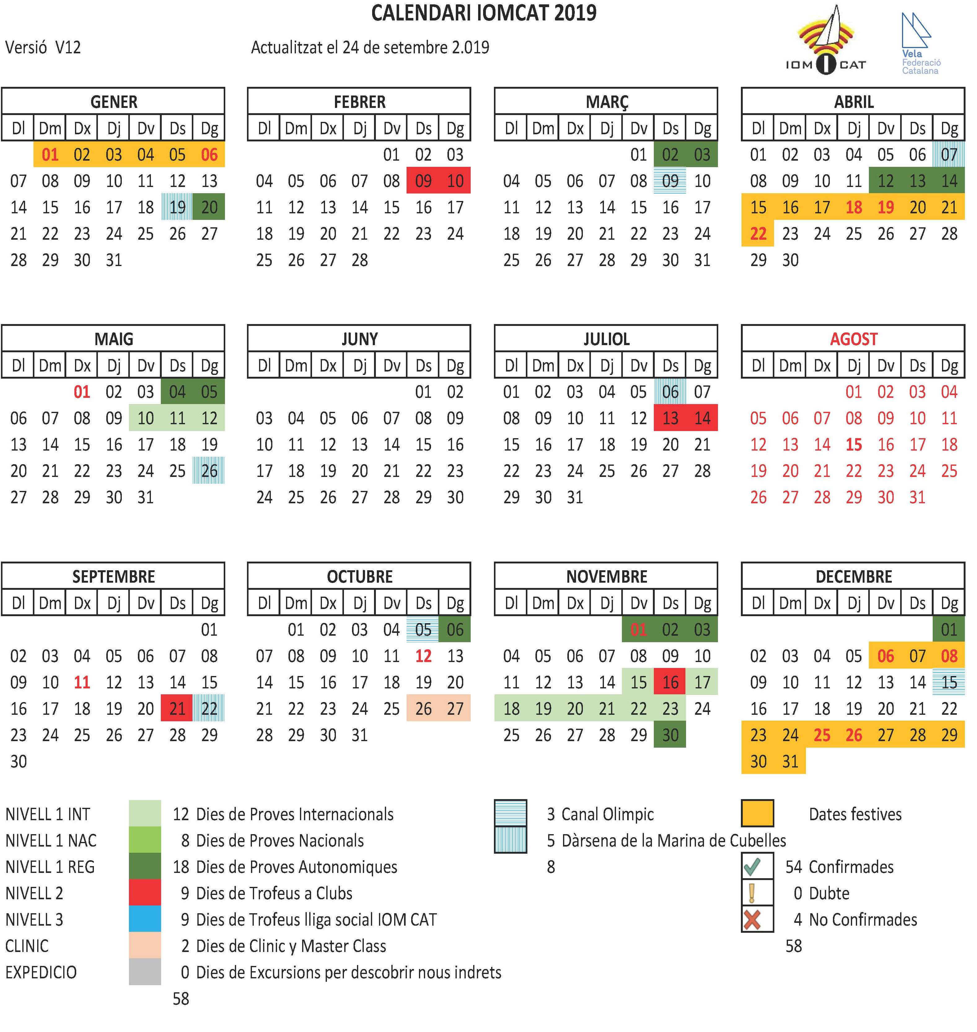 Calendari IOMCAT 2019 20190924 Página 1
